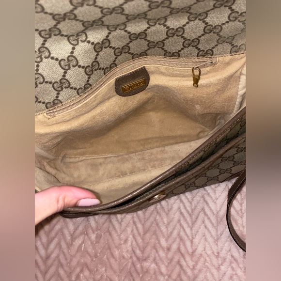 Vintage Gucci Brown and Tan Crossbody Bag - Picture 3 of 11